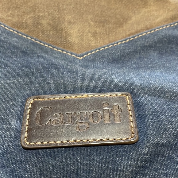 Sun Sand Cargoit Lennox Flap Fold Over Canvas Leather Backpack Buckle Rucksack - Picture 4 of 16